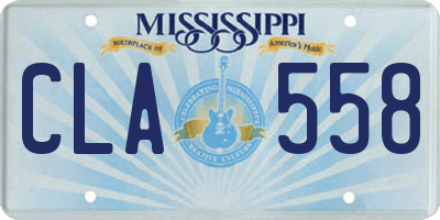 MS license plate CLA558