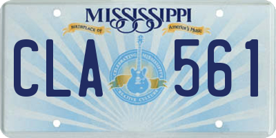 MS license plate CLA561