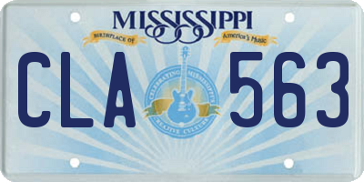 MS license plate CLA563