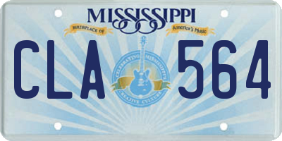 MS license plate CLA564