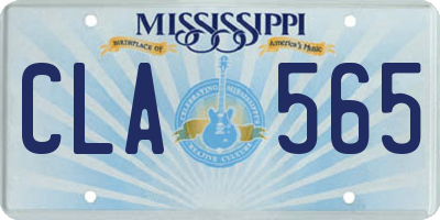 MS license plate CLA565