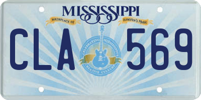 MS license plate CLA569