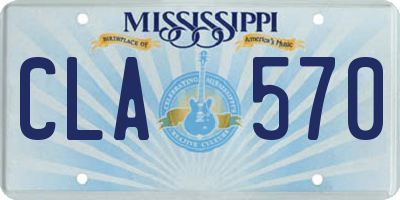 MS license plate CLA570