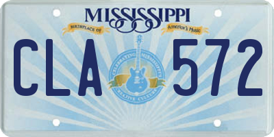 MS license plate CLA572