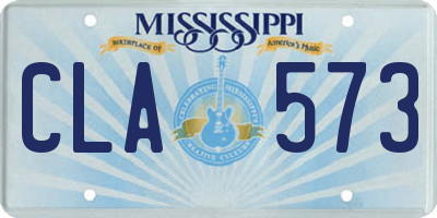 MS license plate CLA573