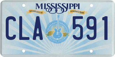 MS license plate CLA591