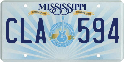 MS license plate CLA594