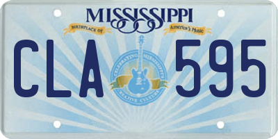 MS license plate CLA595
