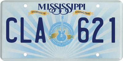 MS license plate CLA621