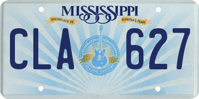 MS license plate CLA627