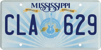 MS license plate CLA629