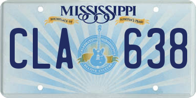 MS license plate CLA638