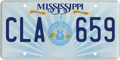 MS license plate CLA659