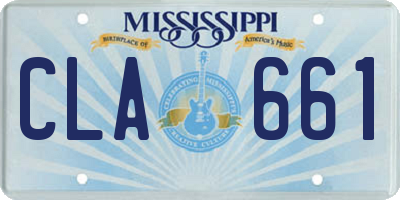 MS license plate CLA661