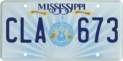 MS license plate CLA673