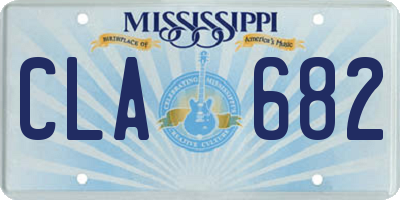 MS license plate CLA682
