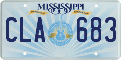 MS license plate CLA683
