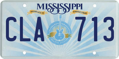 MS license plate CLA713