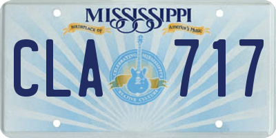 MS license plate CLA717