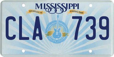 MS license plate CLA739