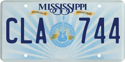 MS license plate CLA744