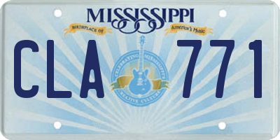 MS license plate CLA771