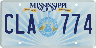 MS license plate CLA774