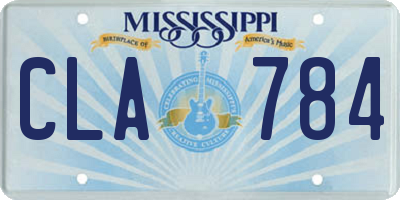 MS license plate CLA784