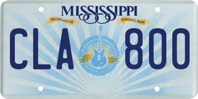MS license plate CLA800