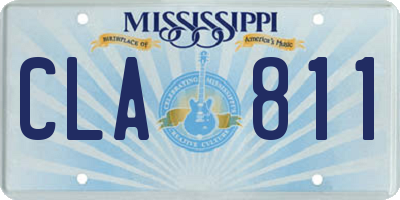 MS license plate CLA811