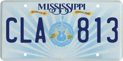 MS license plate CLA813