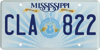 MS license plate CLA822