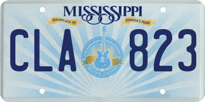 MS license plate CLA823