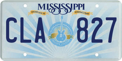 MS license plate CLA827