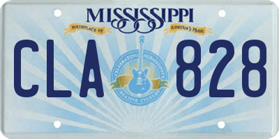 MS license plate CLA828