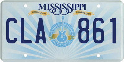 MS license plate CLA861