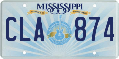 MS license plate CLA874