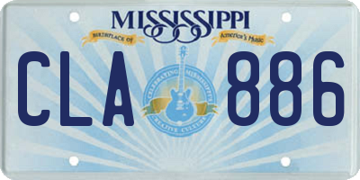 MS license plate CLA886