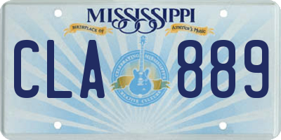 MS license plate CLA889
