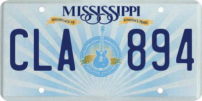 MS license plate CLA894