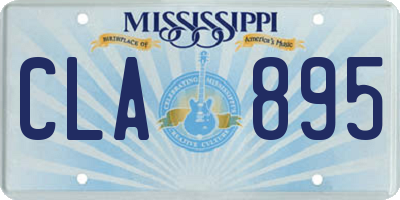 MS license plate CLA895