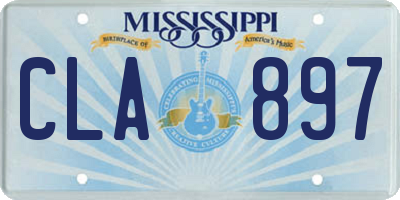 MS license plate CLA897