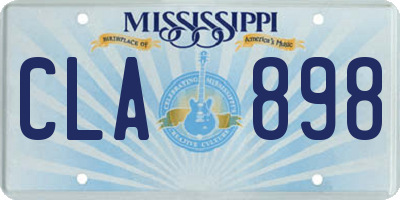 MS license plate CLA898