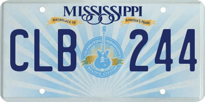 MS license plate CLB244