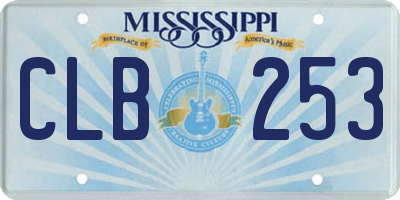 MS license plate CLB253
