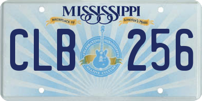 MS license plate CLB256