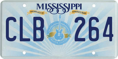 MS license plate CLB264