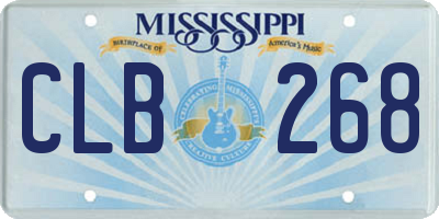 MS license plate CLB268