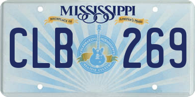 MS license plate CLB269