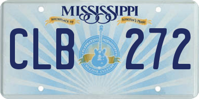 MS license plate CLB272